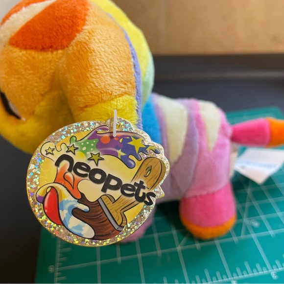 Neopets Rainbow Poogle Plushie from Limited Too 2005 - Picture 8 of 14